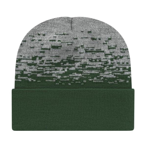 Static Pattern Knit Cap with Cuff